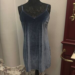 Hollister Blue Velvet Dress